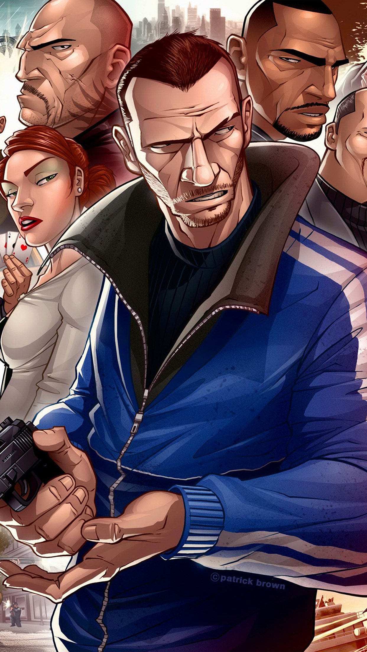 Gta Game Art Illustration Art Android Wallpaper - Gta Wallpaper For Android - HD Wallpaper 