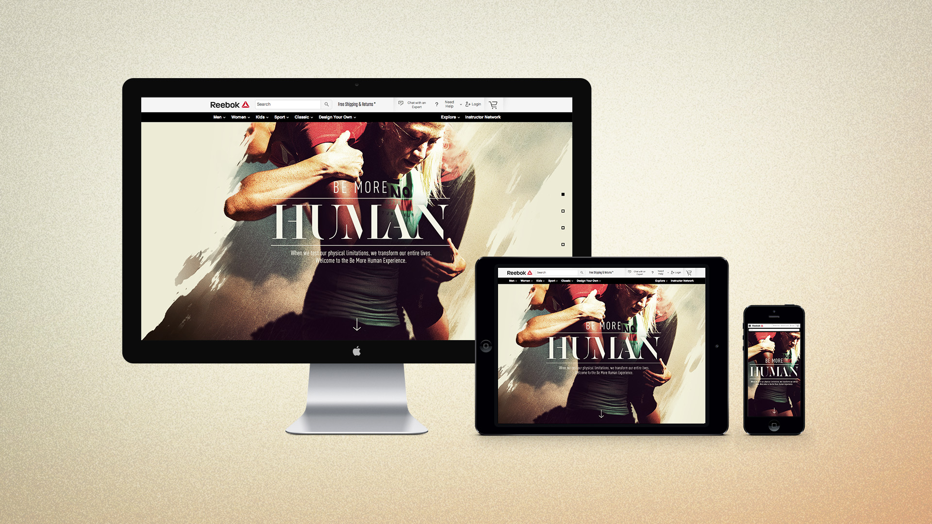 Reebok Be More Human Website - HD Wallpaper 