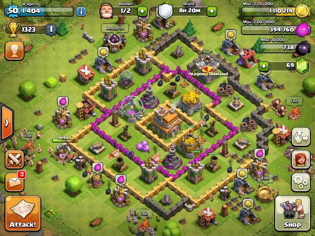 My City - Base Th 8 Power - HD Wallpaper 