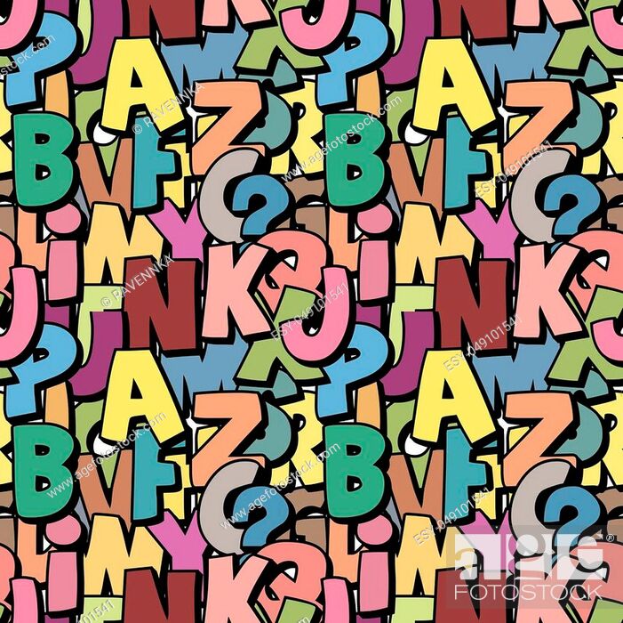 Seamless Alphabet Pattern Made Of Colorful Overlay - Art Wallpaper Abc - HD Wallpaper 