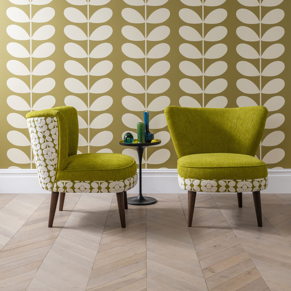 Orla Kiely Una Cocktail Chair Plain & Velvet - Orla Kiely Room Designs - HD Wallpaper 