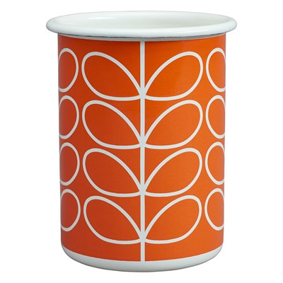 Orla Kiely Enamel Tumbler In Linear Stem Persimmon - Orla Kiely Plant Pot - HD Wallpaper 