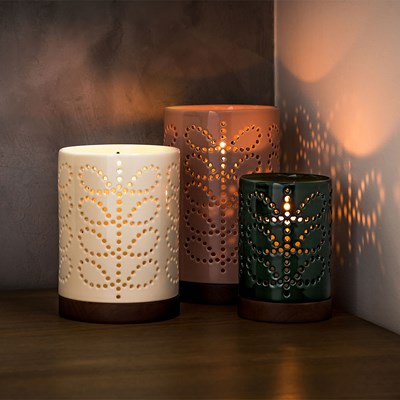 Set Of 3 Indoor Patterned Candle Lanterns - Orla Kiely Ceramic Lantern - HD Wallpaper 