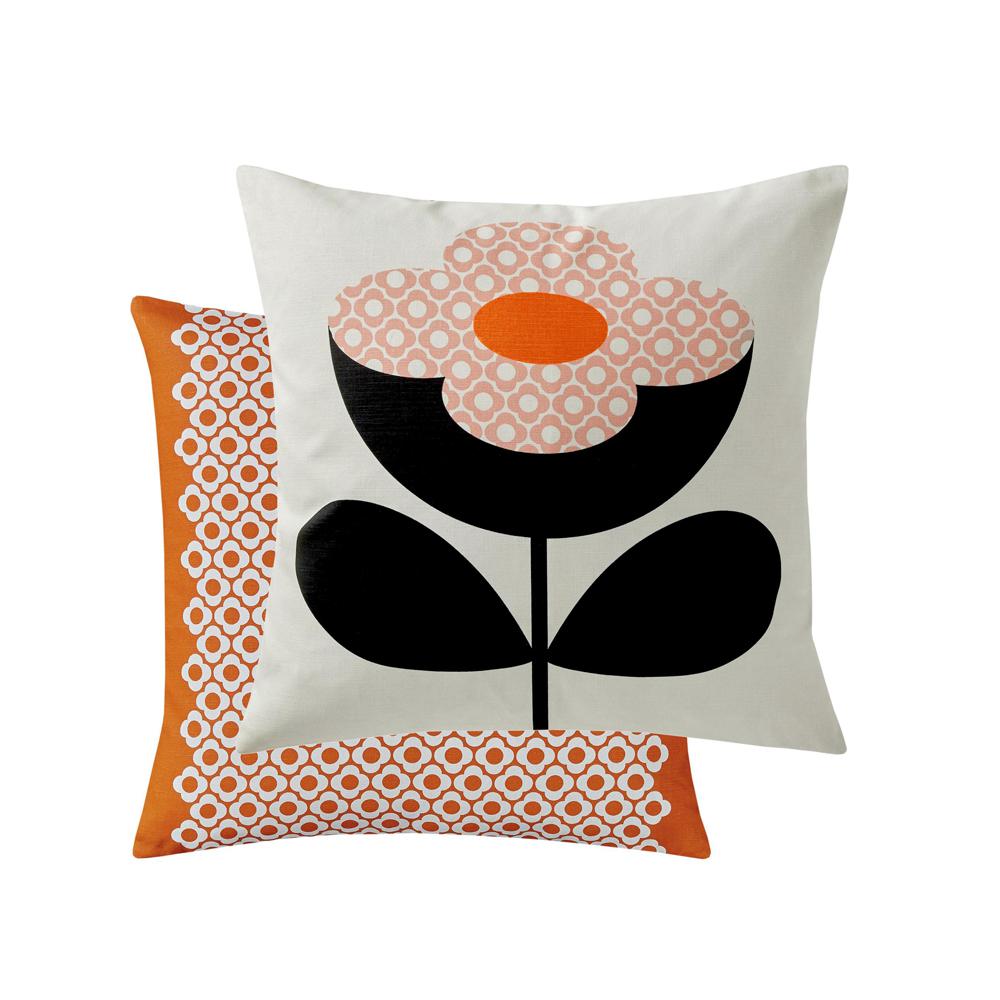 Orla Kiely Buttercup Stem Cushion Persimmon - Orla Kiely Cushions - HD Wallpaper 