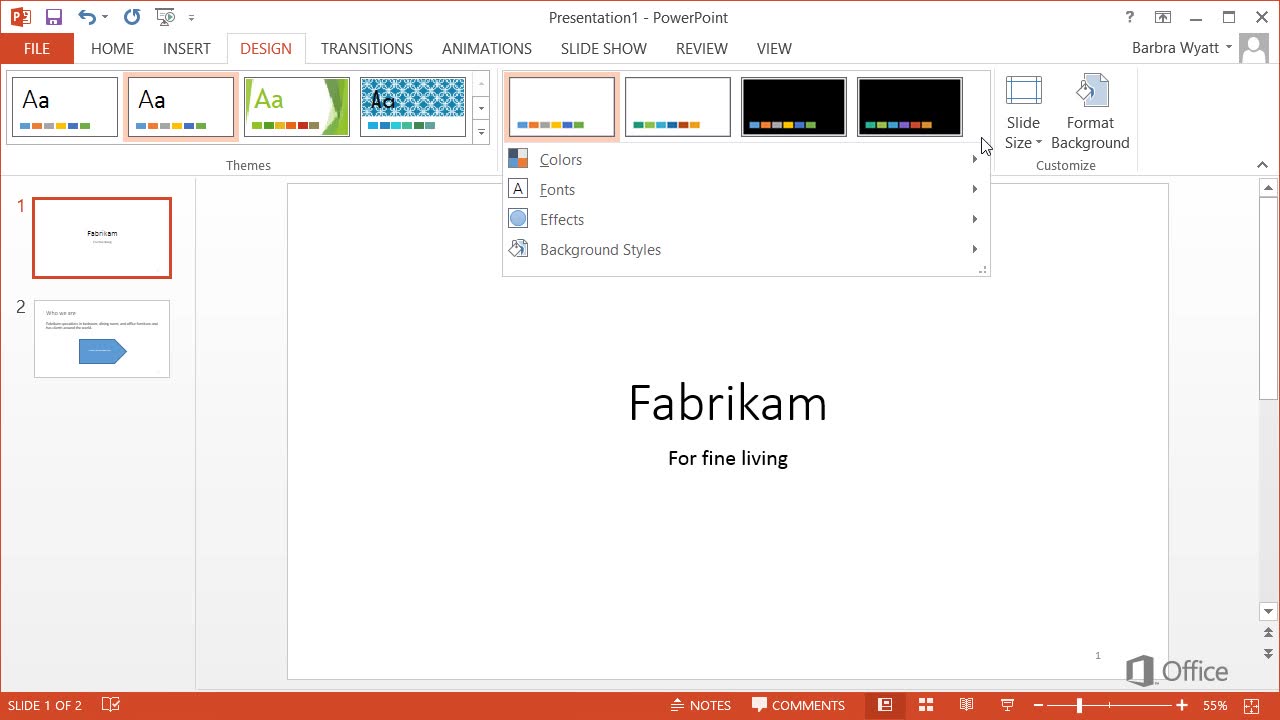 Design tab powerpoint 2013 1280x720 wallpaper teahub io