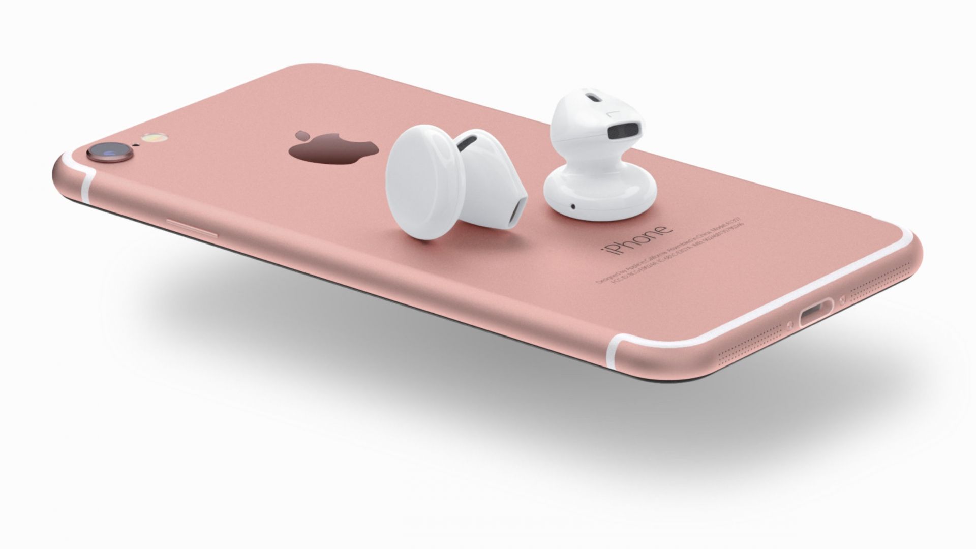 Airpods, Iphone 7, Review, Headset, Wireless, Best - Iphone 7 Rose Gold Waterproof - HD Wallpaper 