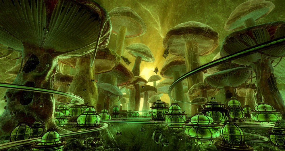 Digital Art Green City - HD Wallpaper 