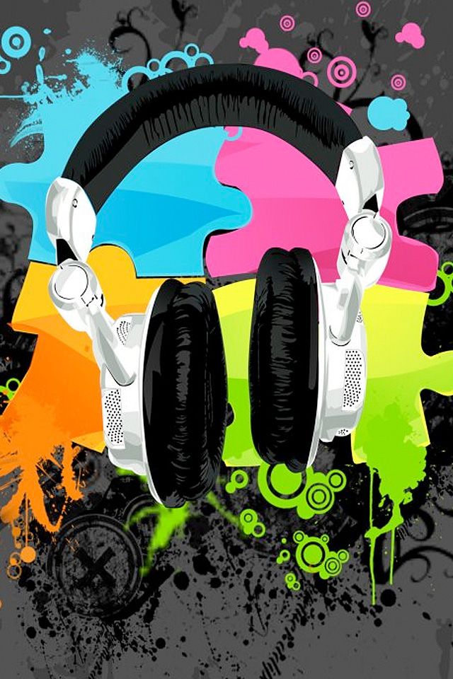 Headphones Wallpaper - High Resolution Abstract Musical Background - HD Wallpaper 