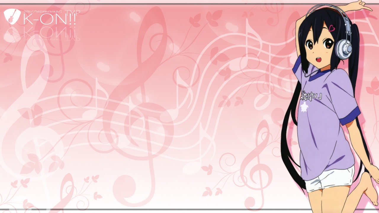 Azusa With Headphones Wallpaper - K On Azusa Hd - HD Wallpaper 