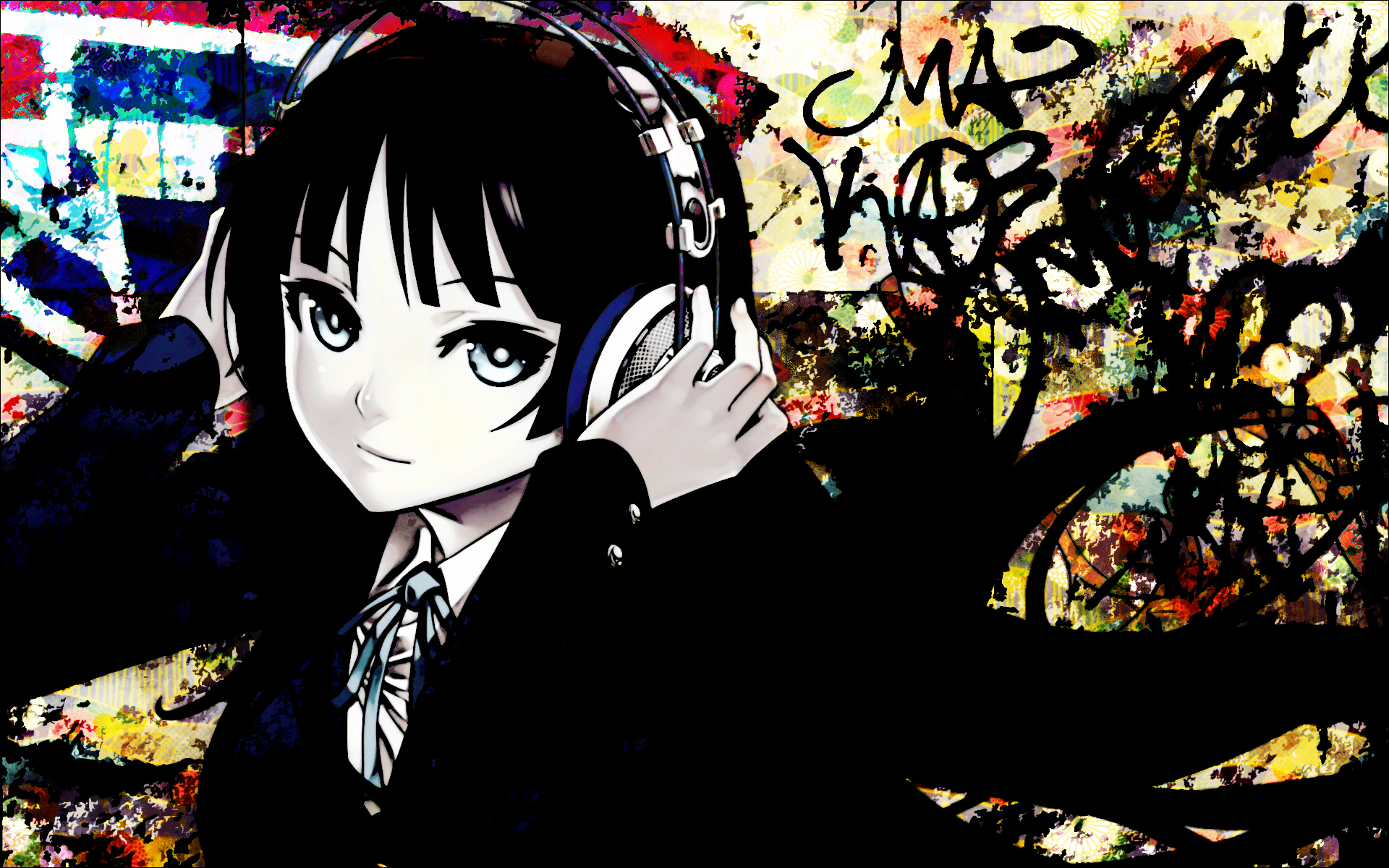 Anime Girl Wearing Headphones - HD Wallpaper 