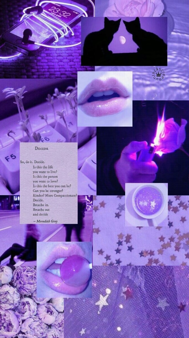 Purple, Wallpaper, And Collage Image - Aesthetic Purple - HD Wallpaper 