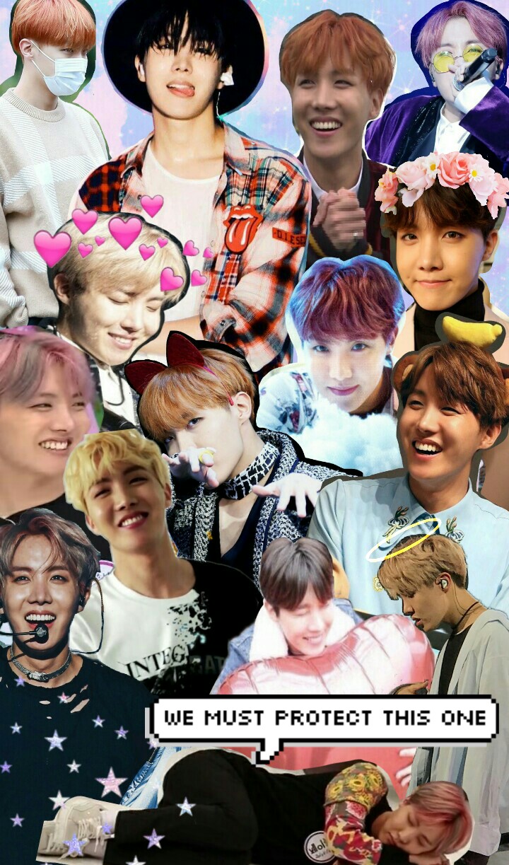 #bts #hope #jhope #angel #idol #kpop #kawaii #tumblr - Collage Wallpaper J Hope - HD Wallpaper 