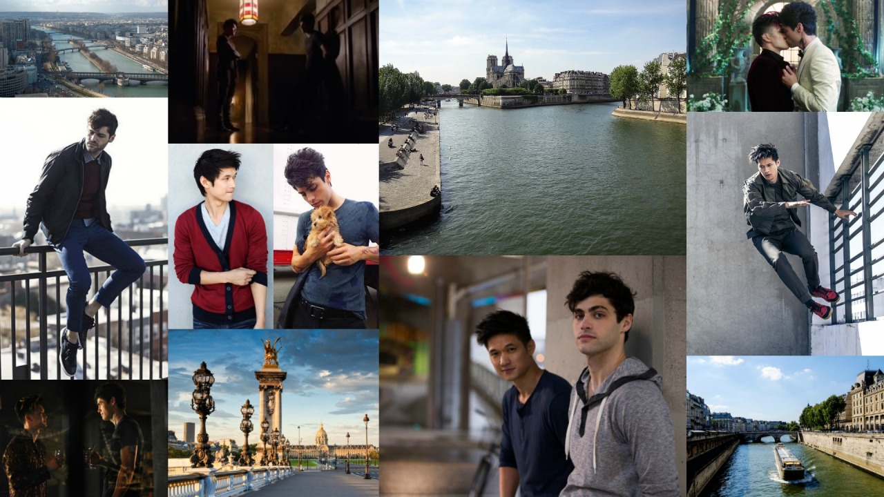 A New Malec Collage With Matthew Daddario And Harry - Paris Seine - HD Wallpaper 