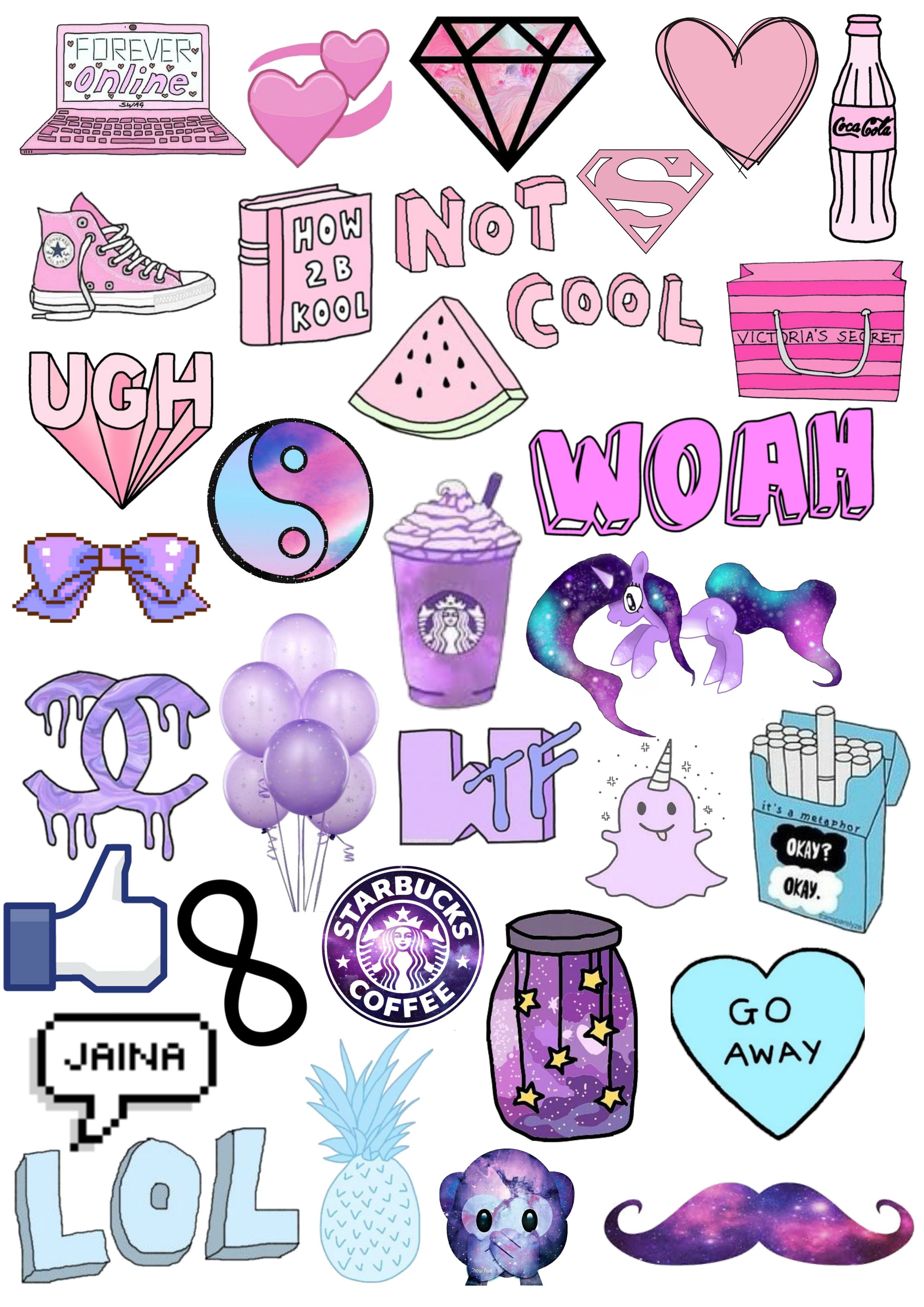 Stickers Aesthetic - HD Wallpaper 