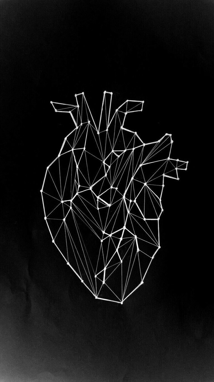 Heart, Wallpaper, And Black Image - HD Wallpaper 