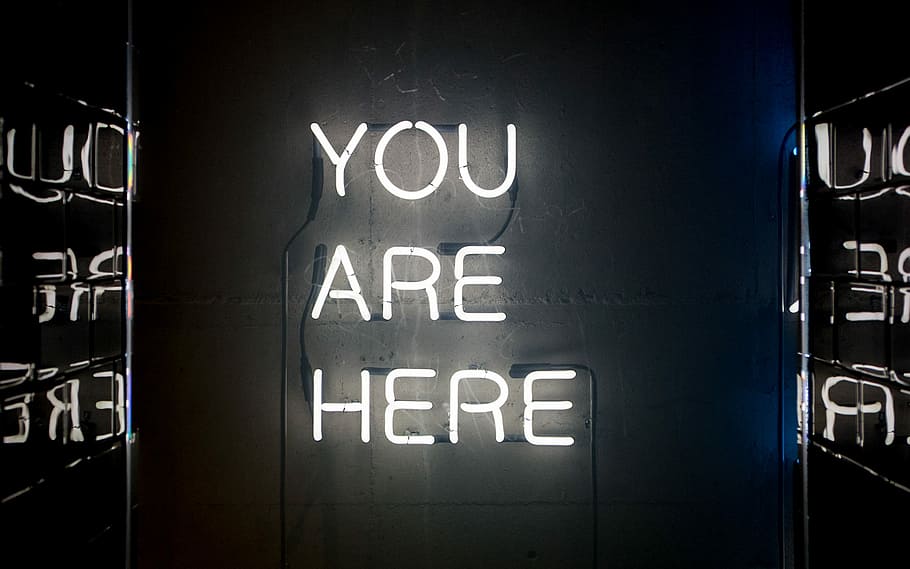 You Are Here Neon - HD Wallpaper 