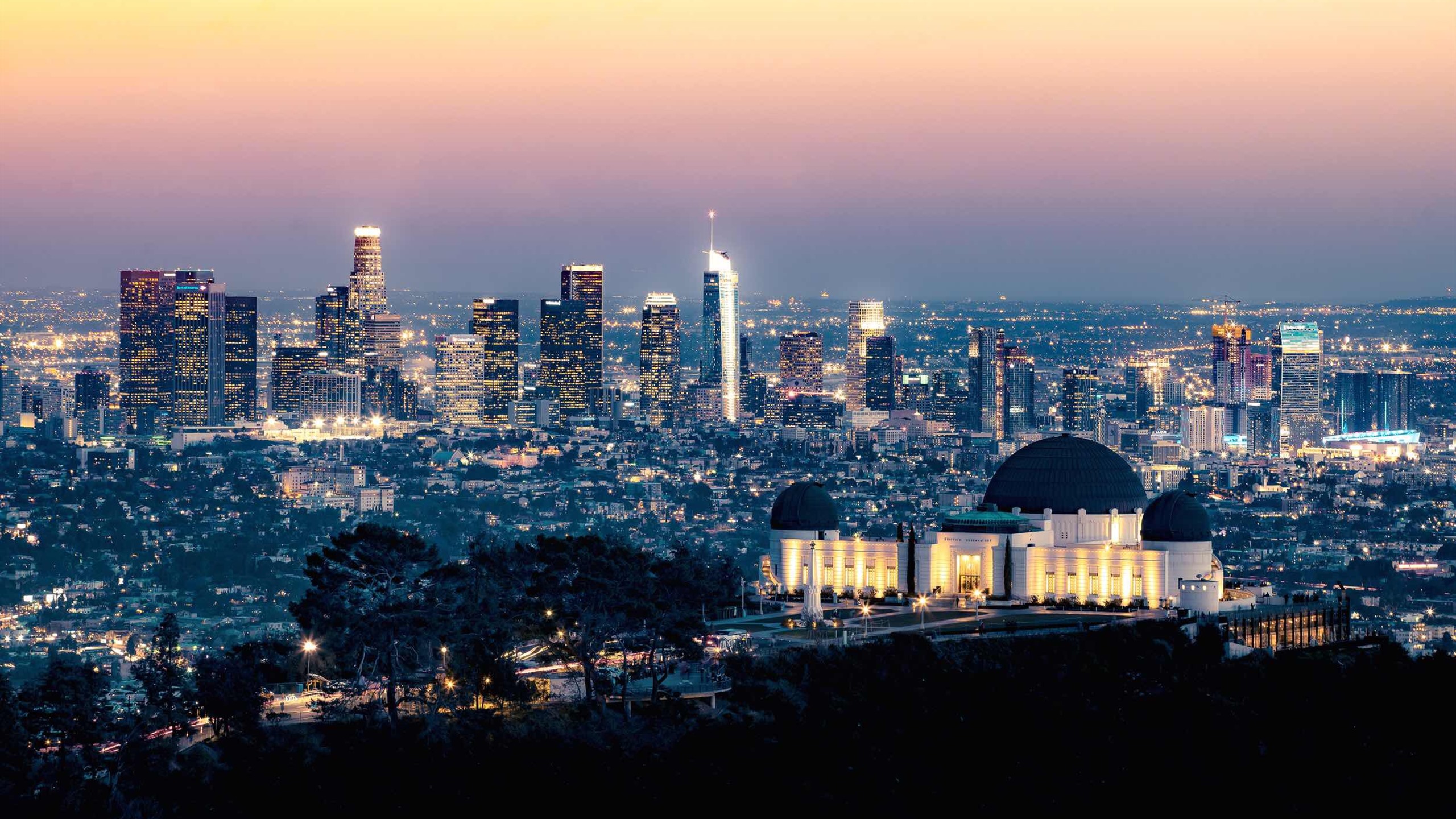 Wallpaper Griffith Observatory, Los Angeles, City, - Angeles California - HD Wallpaper 