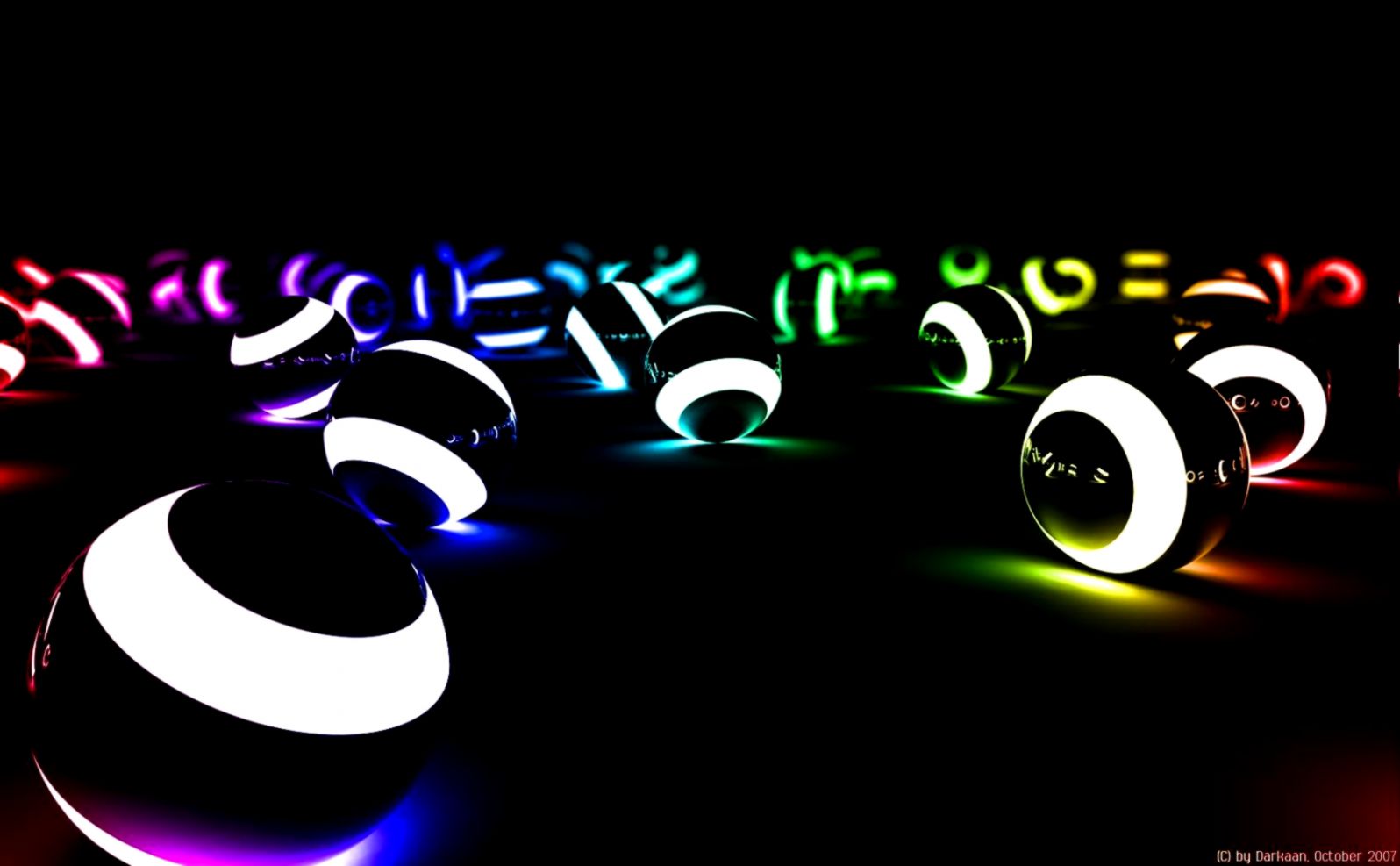 Epic Desktop Wallpapers And Backgrounds - Neon Pool Balls - HD Wallpaper 