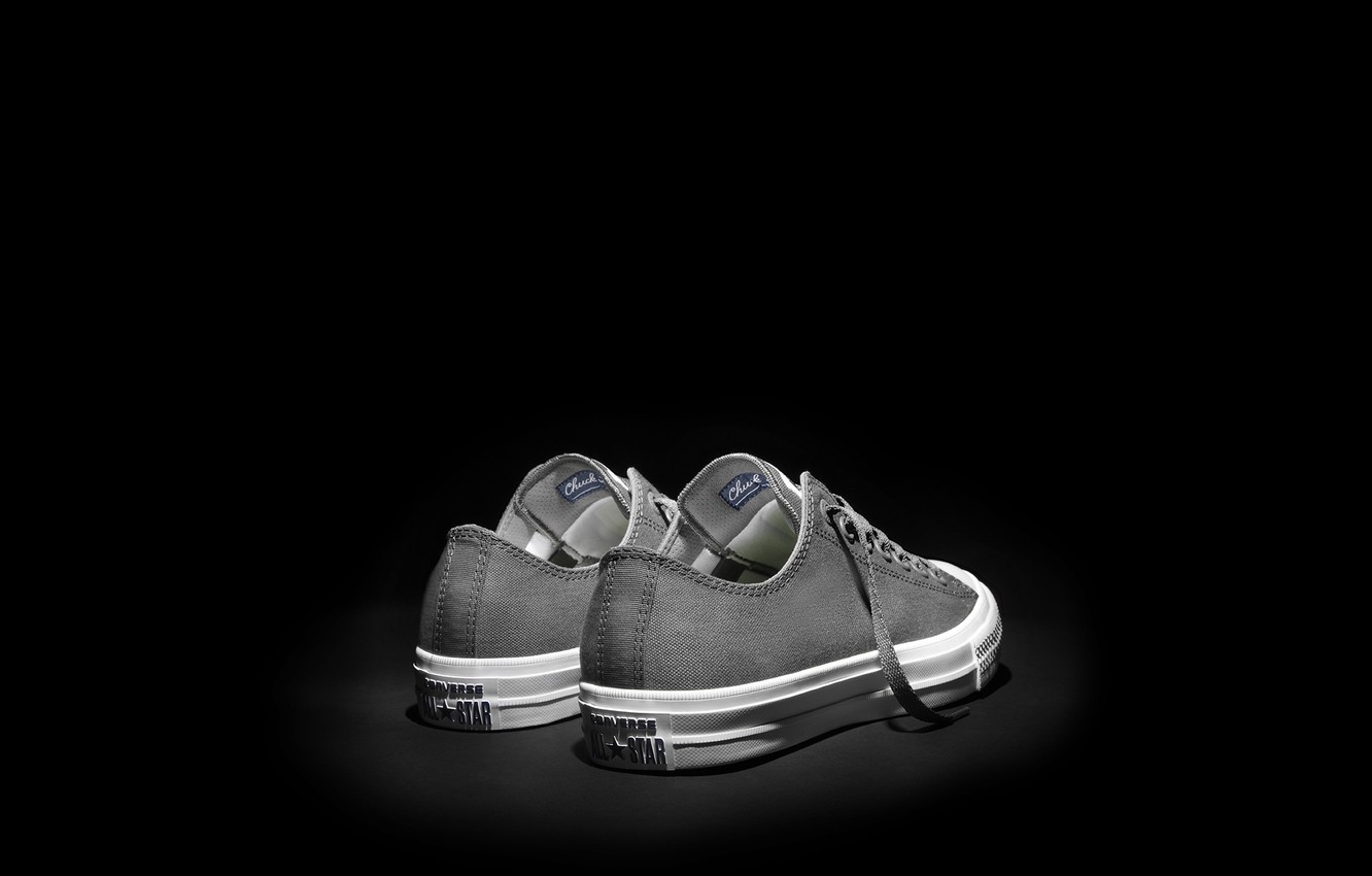 Photo Wallpaper Sneakers, Converse, All-star, Chuck - Converse Black Sneakers - HD Wallpaper 