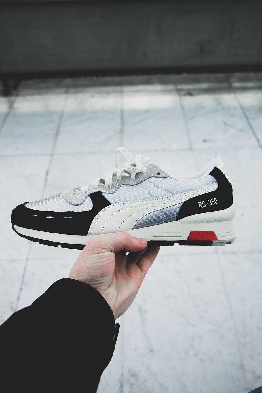 White And Black Puma Rs 358 Low Top Sneaker, Shoe, - HD Wallpaper 