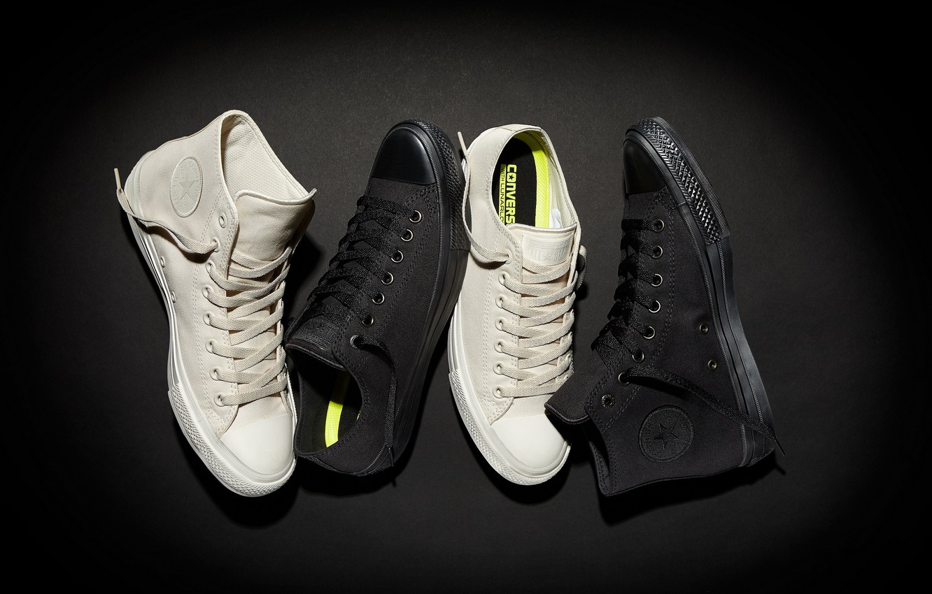 Photo Wallpaper Sneakers, Converse, All-star, Chuck - Converse Chuck 2 Mono Black - HD Wallpaper 