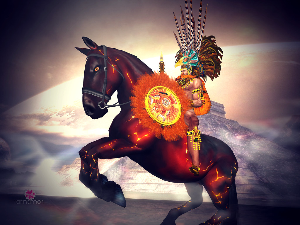 Aztec Warrior With A Horse - HD Wallpaper 