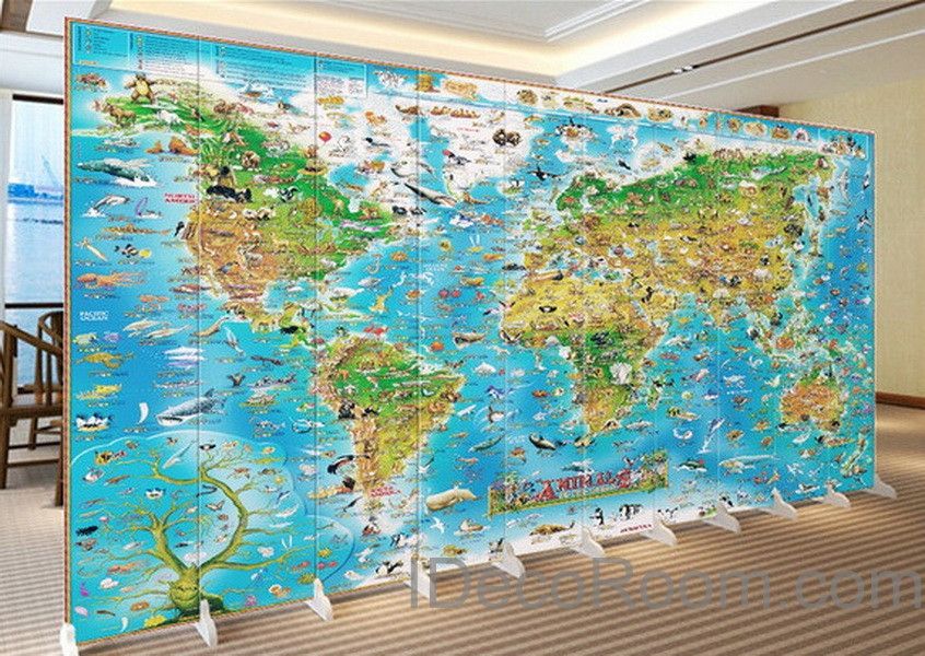 3d World Wall Map - HD Wallpaper 