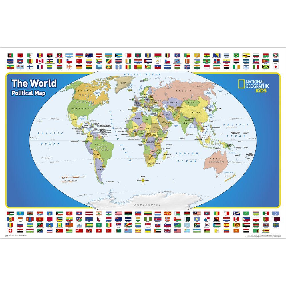 World Map For Kids - HD Wallpaper 