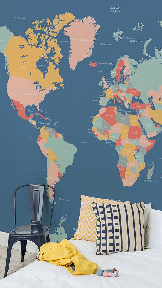 Teal Map Of The World - HD Wallpaper 