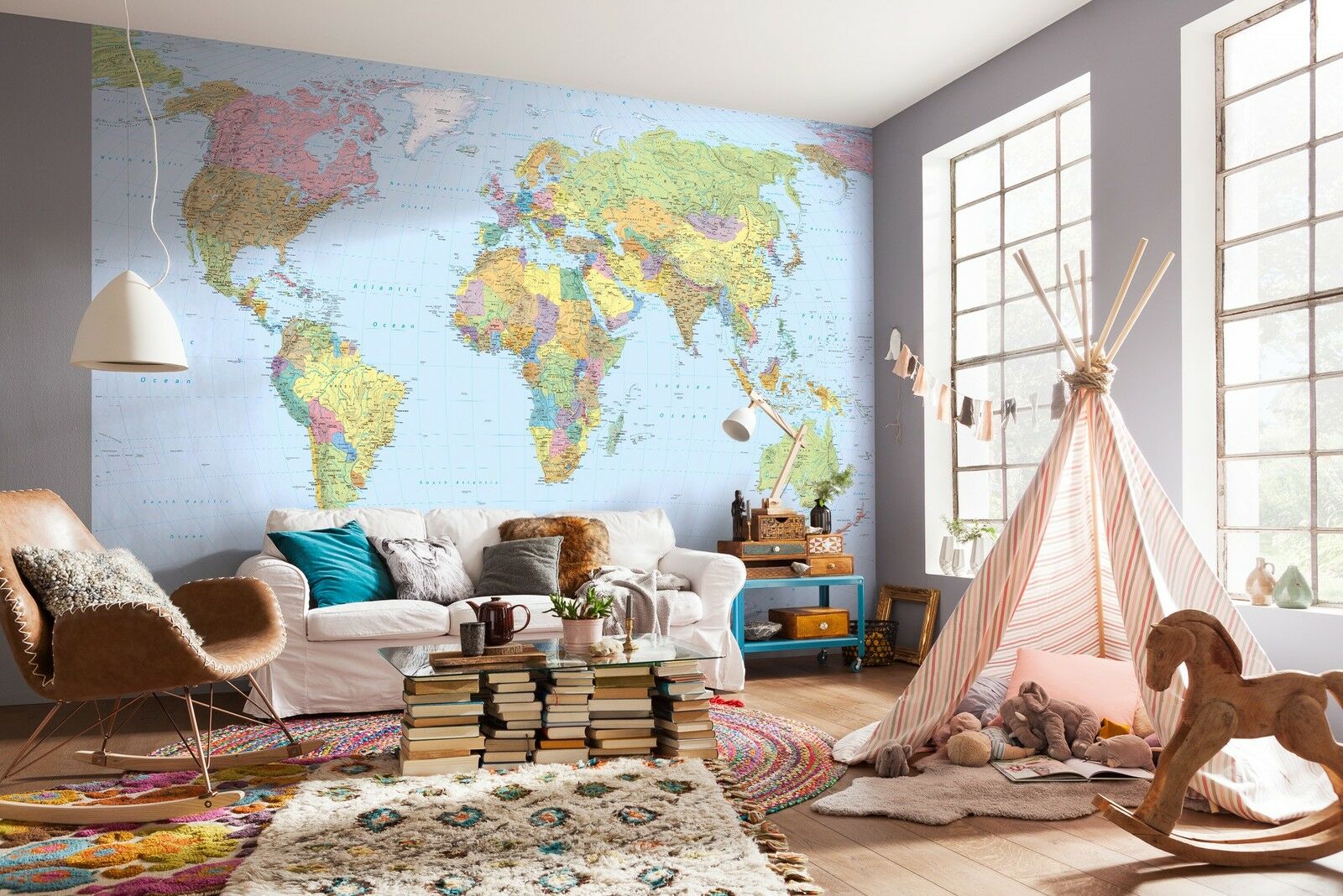 Map Of World Wall Mural - HD Wallpaper 