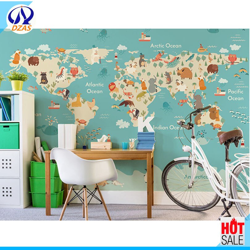 Карта Мира С Животными - HD Wallpaper 