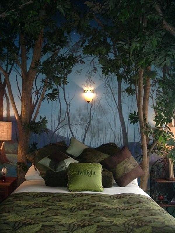 Nature Forest Bedroom Wallpaper Decor Home Design And - Bedroom Nature Wallpaper Design - HD Wallpaper 