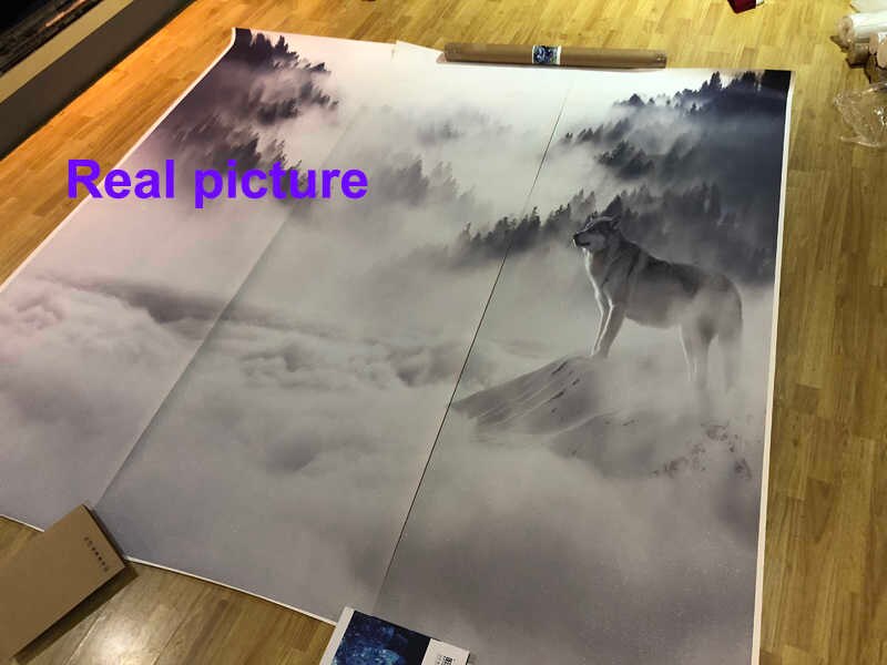 Mountain Fog Forest Wallpaper Wolf Animal 3d Papel - Floor - HD Wallpaper 