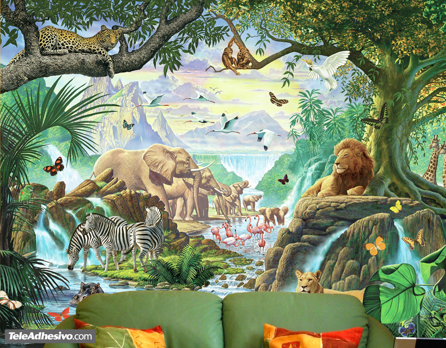 Nature Jungle - African Jungle Art - HD Wallpaper 