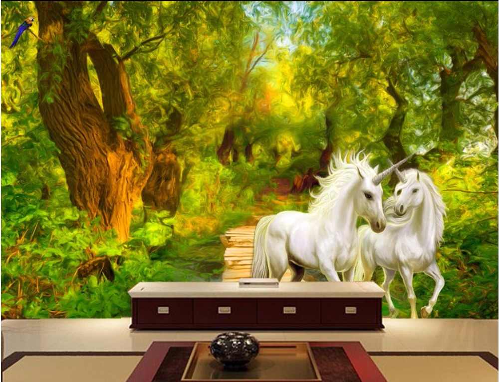 Custom Mural 3d Photo Wallpaper Jungle Unicorn Home - Home Painting On Wall Jungle - 1000x767 Wallpaper Custom Mural 3d Photo Wallpaper Jungle Unicorn Home - Home Painting On Wall Jungle - 1000x767 Wallpaper