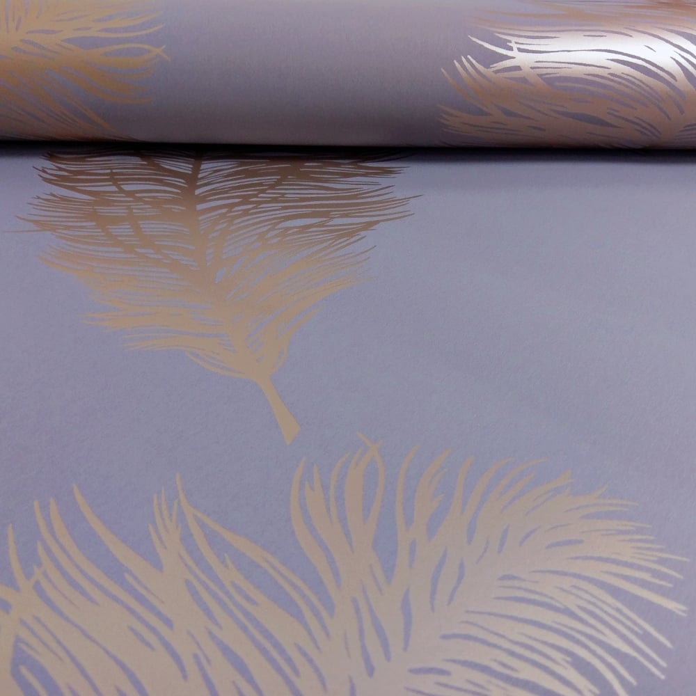 Tapety Holden Decor Fawning Feather Grey/rose Gold - Art - HD Wallpaper 