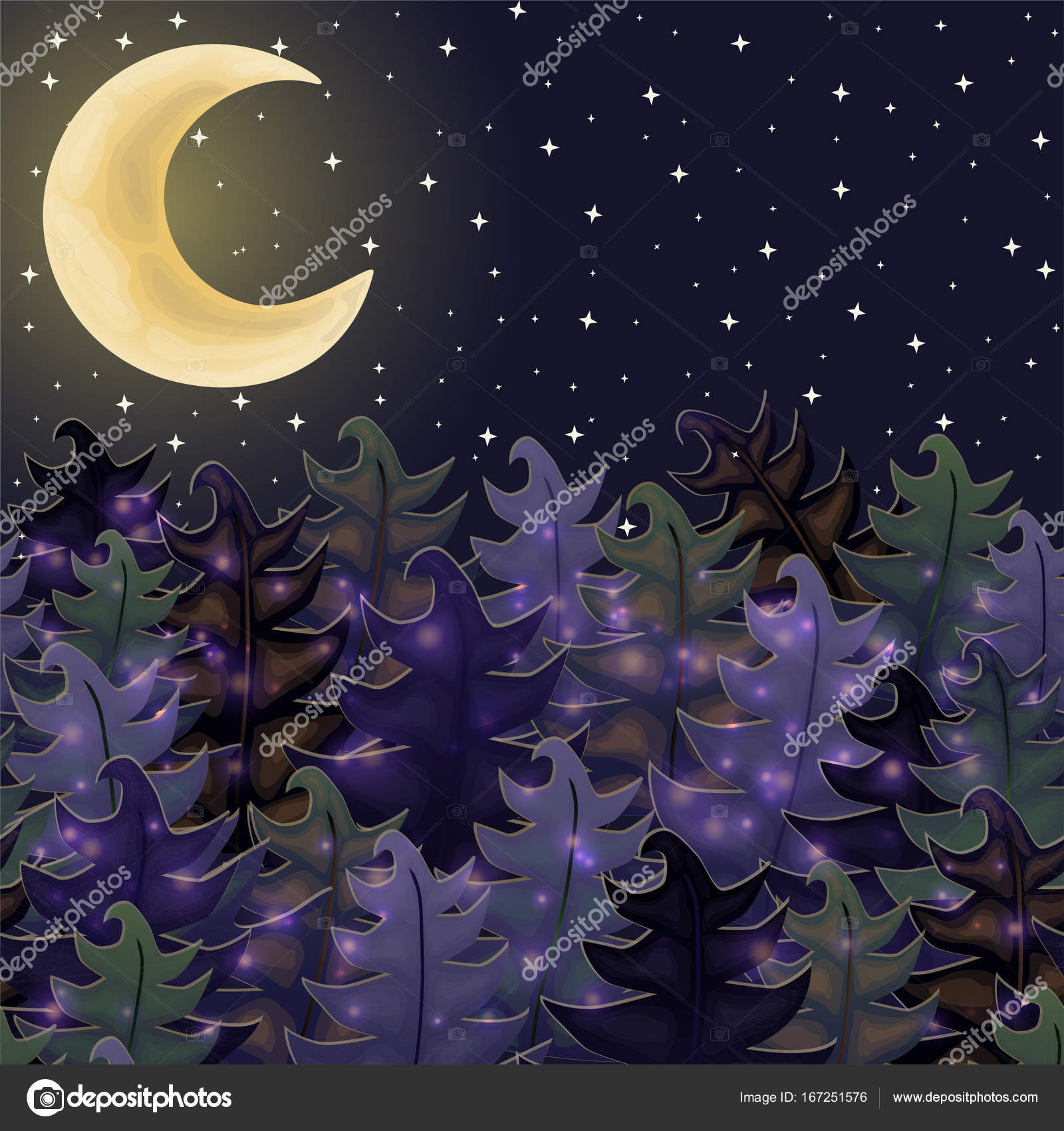 Pintar Un Bosque De Noche - HD Wallpaper 