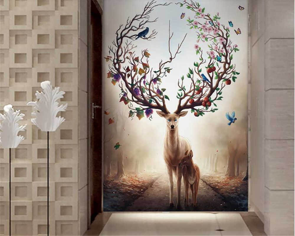Beibehang 2018 Best Selling Personality Wall Paper - Pinturas De Animales Fantasia - HD Wallpaper 