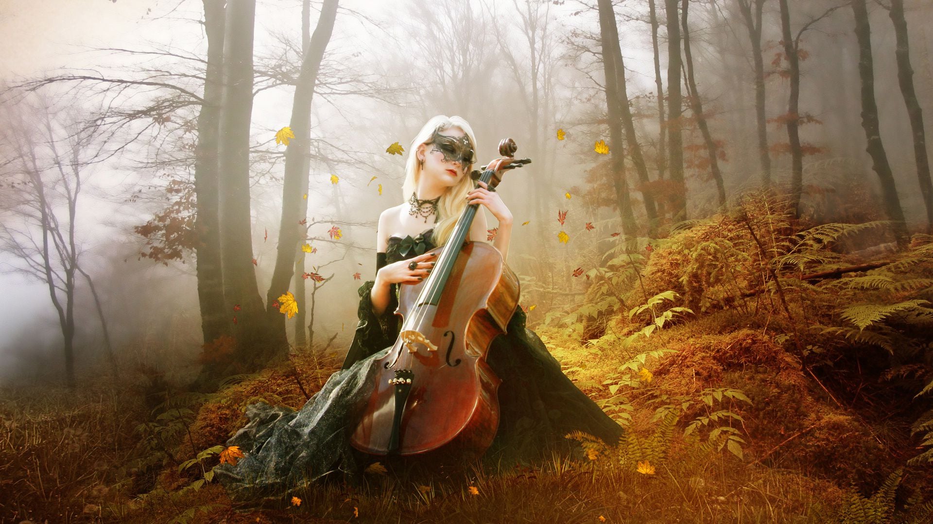 Fantasy Girl With Guitar - HD Wallpaper 