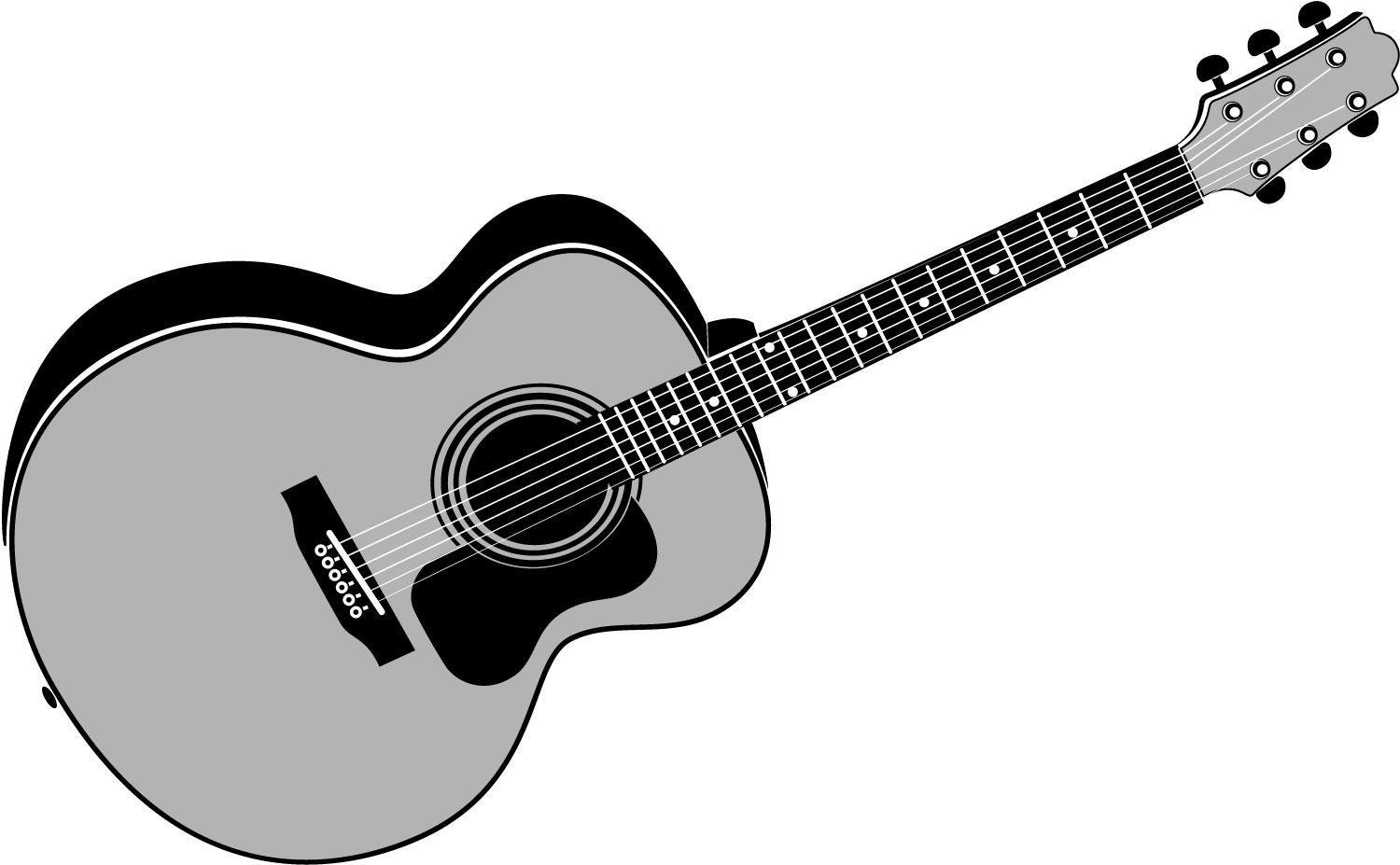 Gitar - Clipart Library - Acoustic Guitar Clipart - HD Wallpaper 