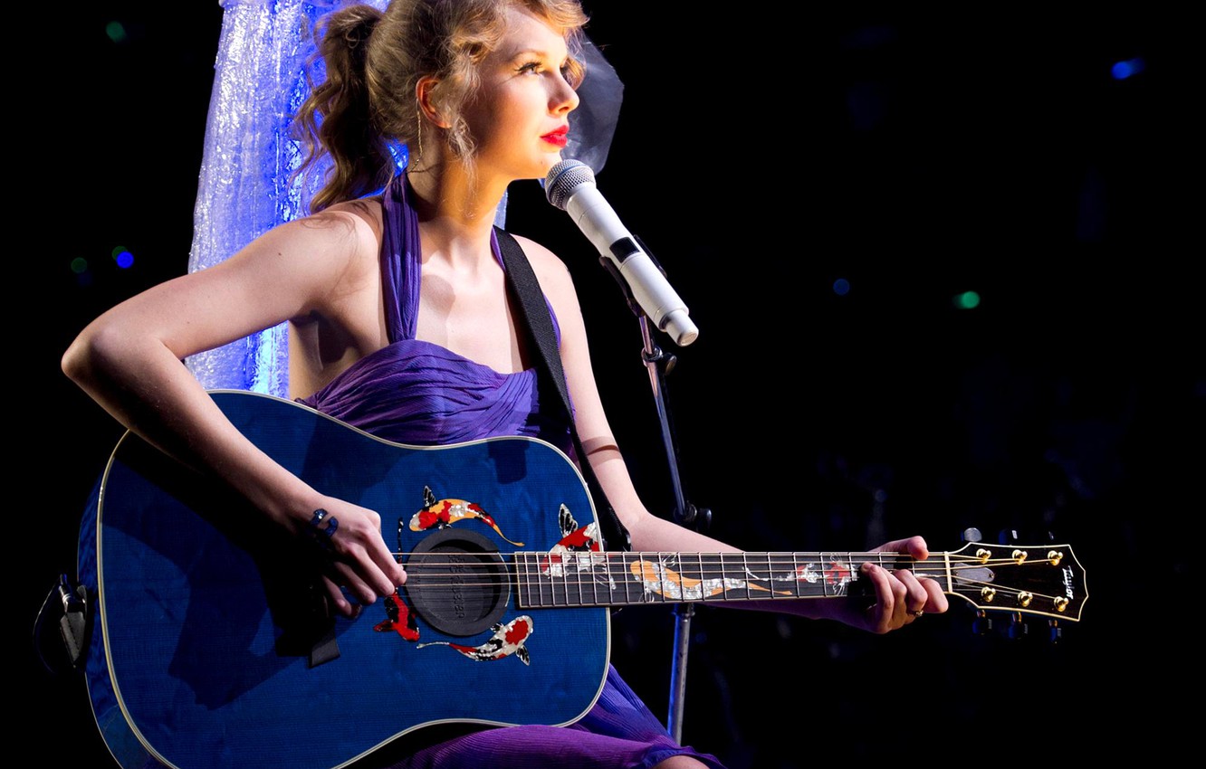 Photo Wallpaper Guitar, Blonde, Concert, Singer, Taylor - Last Kiss Taylor Swift July 9 - HD Wallpaper 