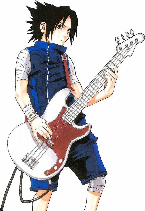 Sasuke Maen Gitar Photo By Tienne32 - Sasuke Playing Guitar - HD Wallpaper 