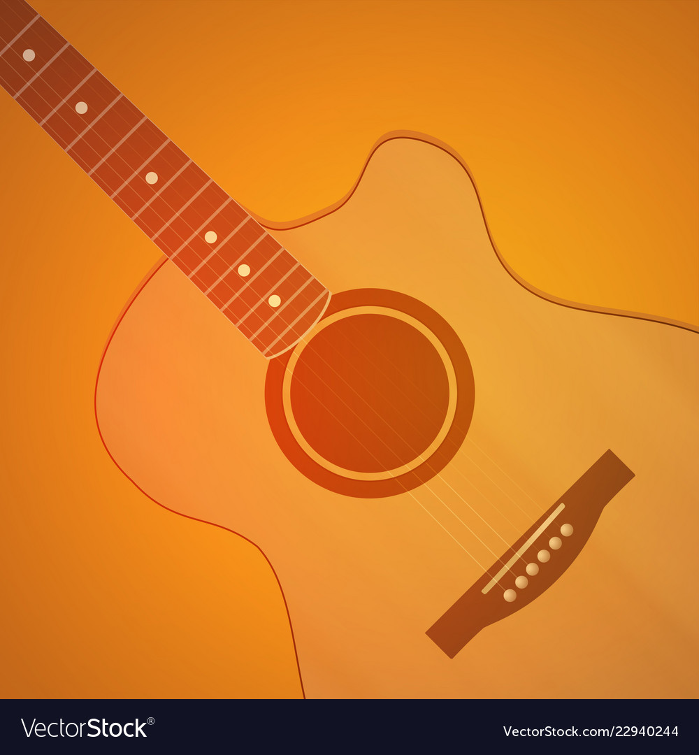 Orange Guitar Background - HD Wallpaper 