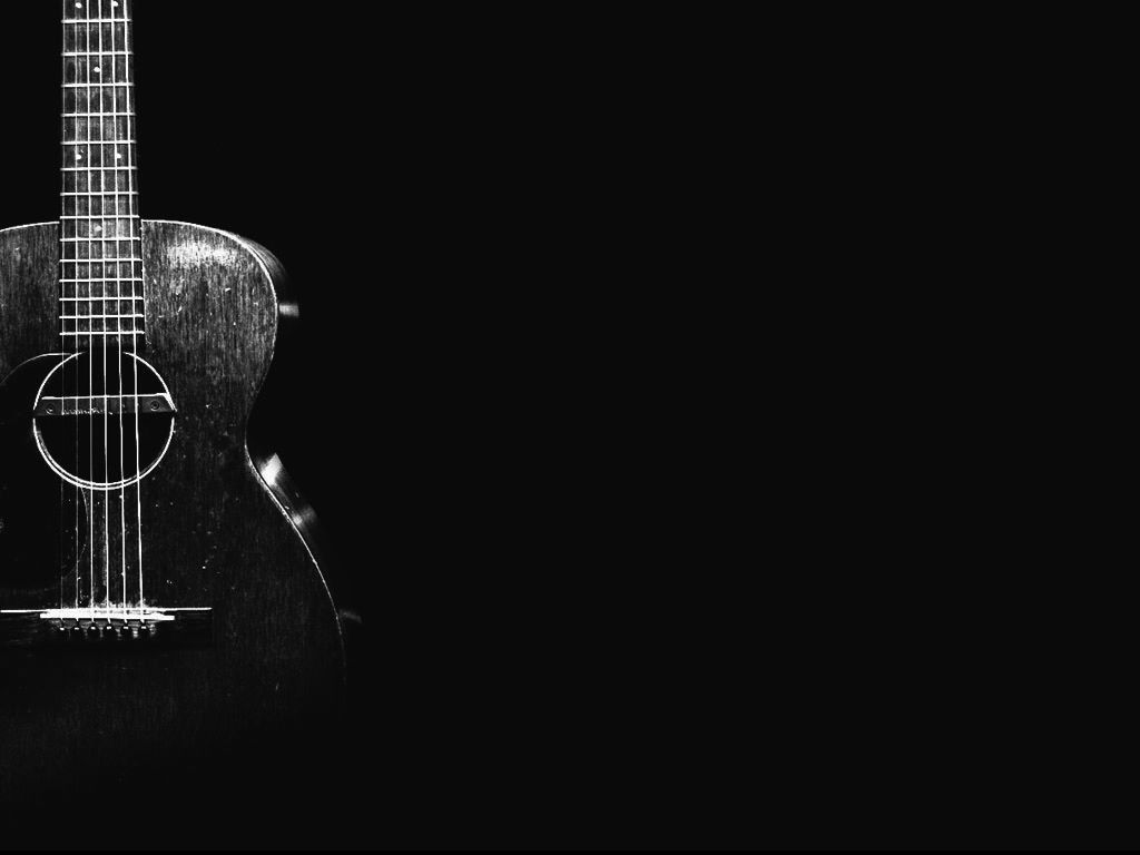 Acoustic Guitar Wallpapers - Black Background With Guitar - HD Wallpaper 