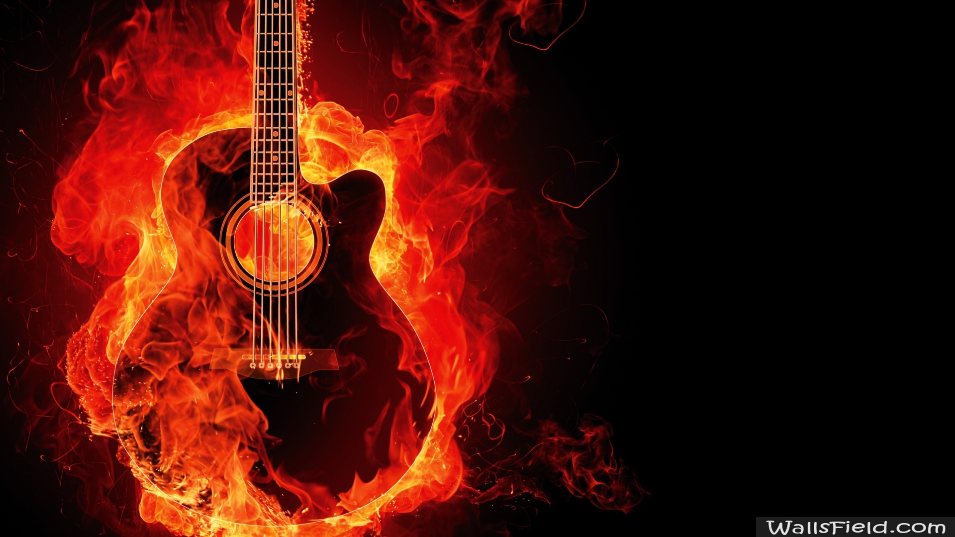 Full Screen Hd Wallpaper Guitar - HD Wallpaper 