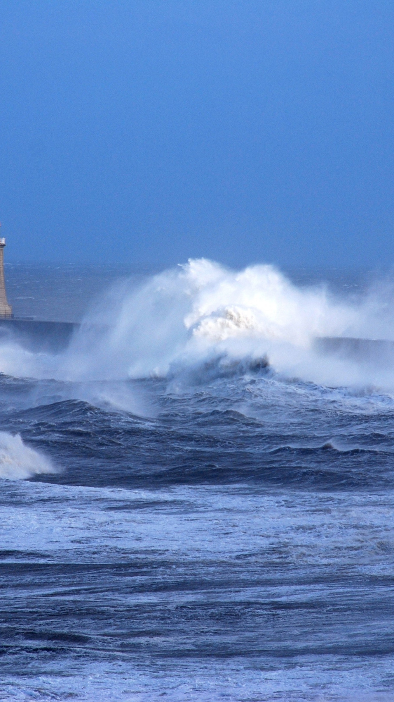 Wallpaper Beacon, Sea, Ocean, Storm, Waves, Blows, - Weather Background Hd Phone - HD Wallpaper 