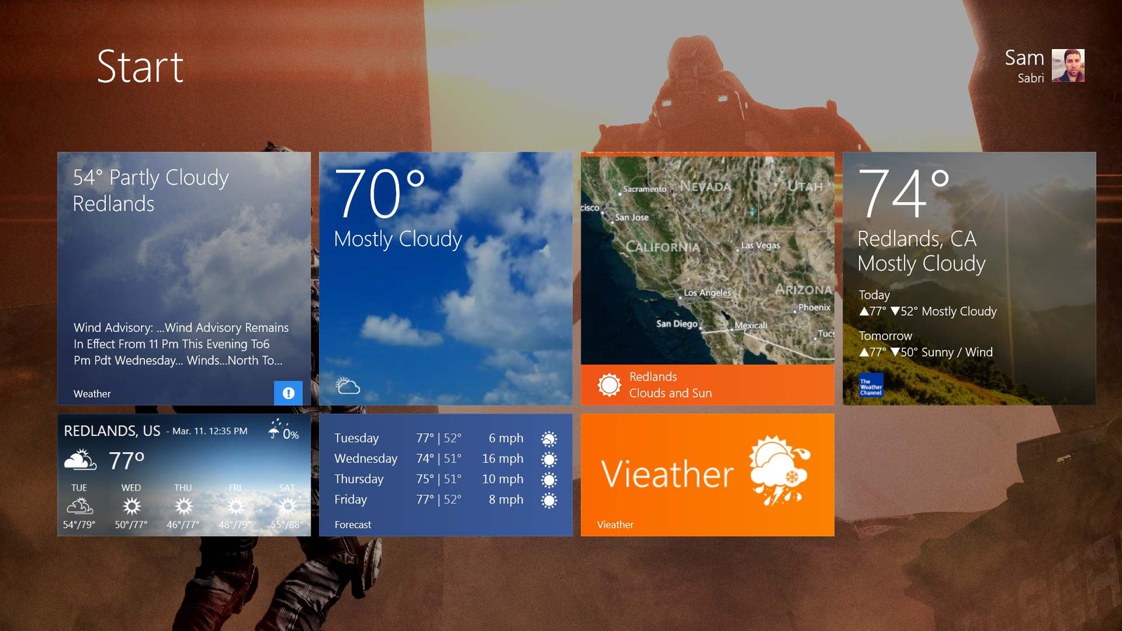 Weather App Live Tiles - Weather Forecast Tile - HD Wallpaper 