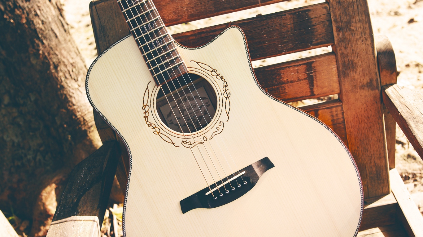 Wallpaper Guitar, Strings, Musical Instrument - Acoustic Guitar - HD Wallpaper 