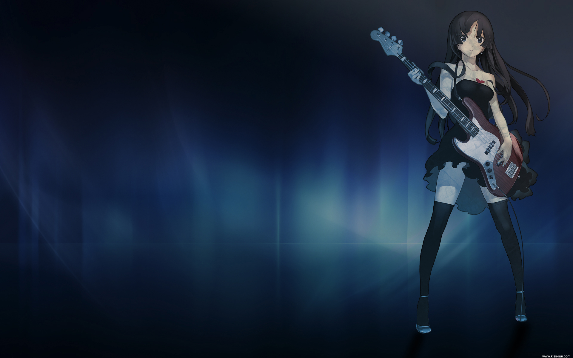 Wallpaper Girl, Guitar, Anime, K-on, Musician, M & - Mio Akiyama Wallpaper Hd - HD Wallpaper 