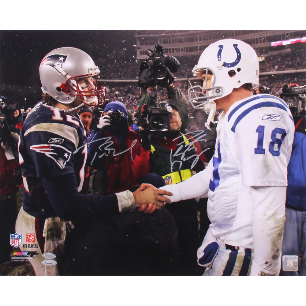 Tom Brady Peyton Manning Autographed - HD Wallpaper 